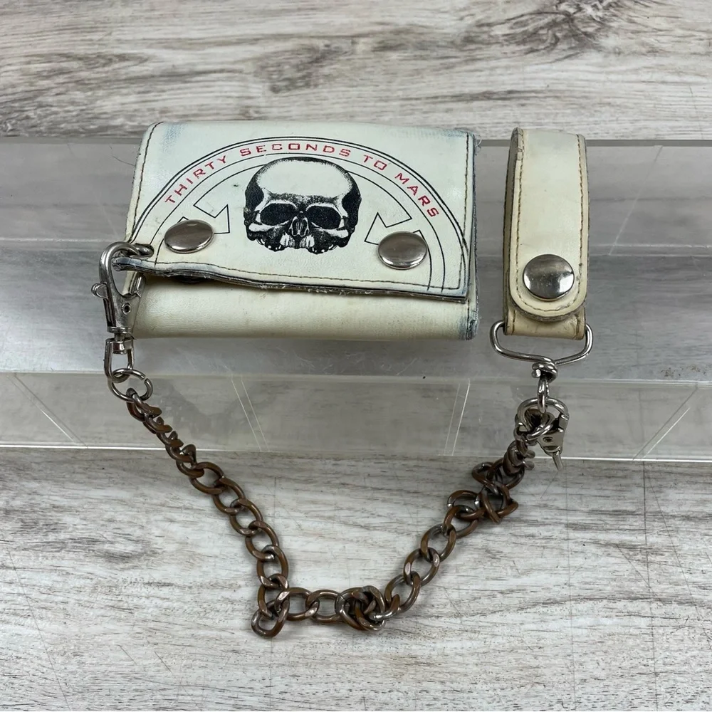 RARE 30 Seconds To Mars A Beautiful Lie Chain Wallet HTF Emo Rock Y2K